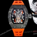 Swiss Copy Richard Mille RM66 Flying Tourbillon "Rock Hand" Orange Rubber Band